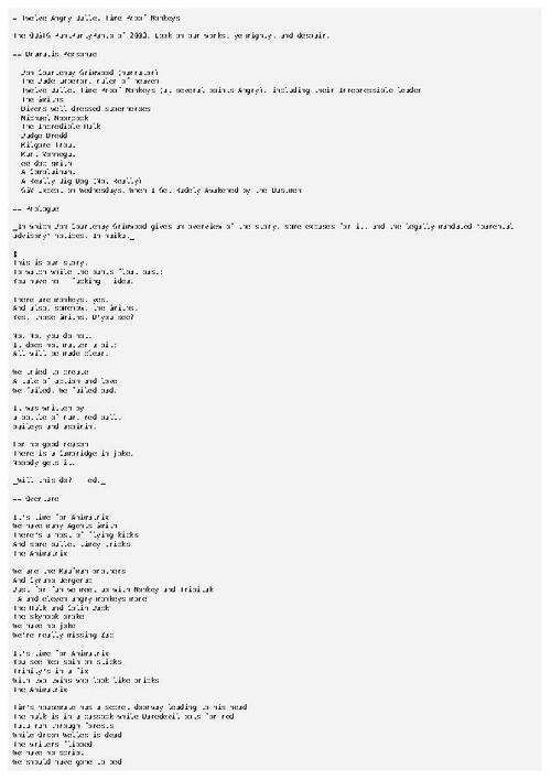 Twelve Angry Bullet-Time-Proof Monkeys